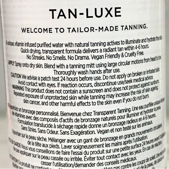 TAN-LUXE THE WATER Hydrating Self-Tan Water 100ml Light/Medium Shade NIB - Picture 8 of 11